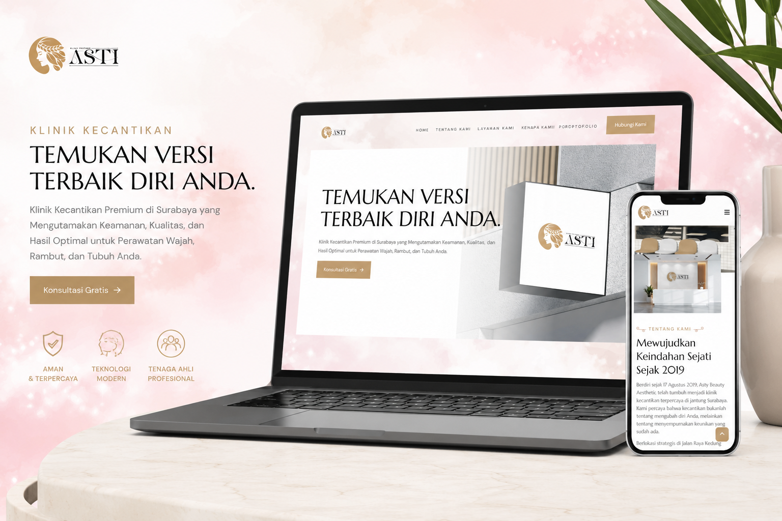Website Company Profile Asty Beauty Aesthetic